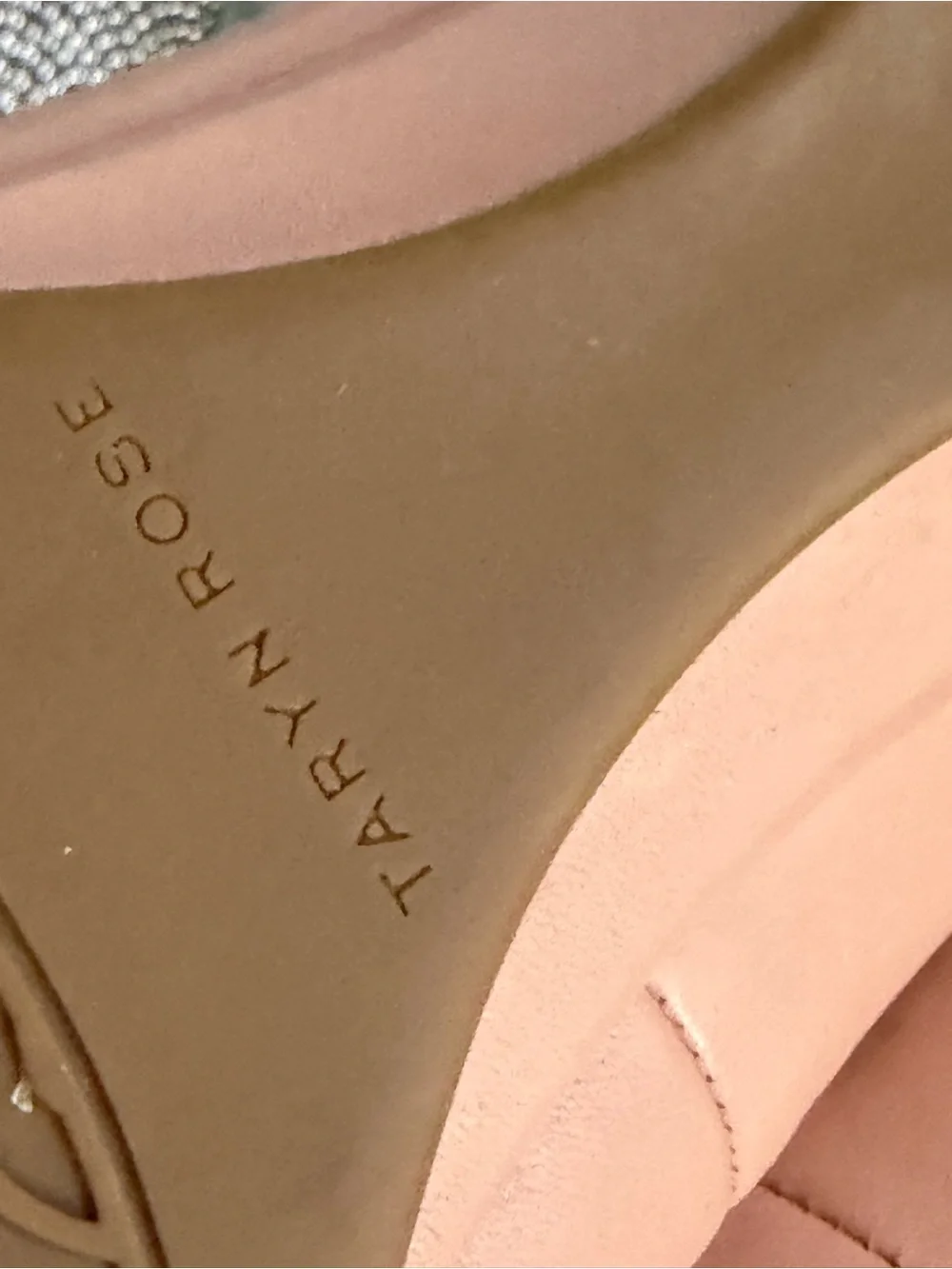 Taryn Rose Womens Rose Beige Black Leather Cap Toe Slide On Shoes Size 11 B